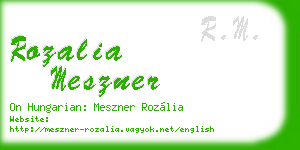 rozalia meszner business card