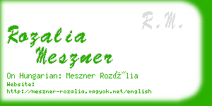 rozalia meszner business card